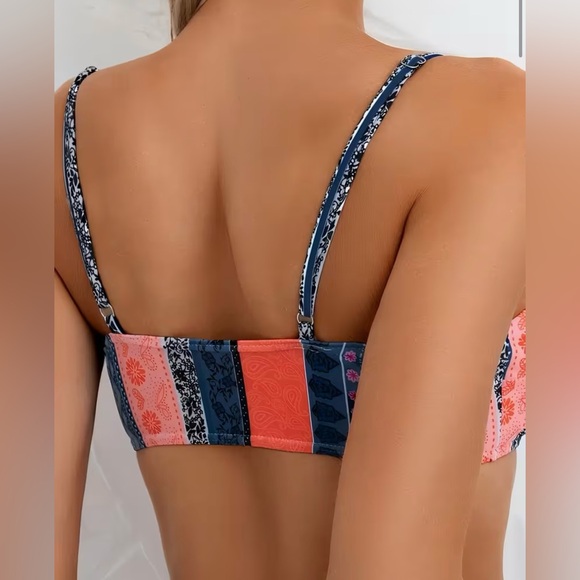 Striped Multicolor Bikini Set - Picture 8 of 10